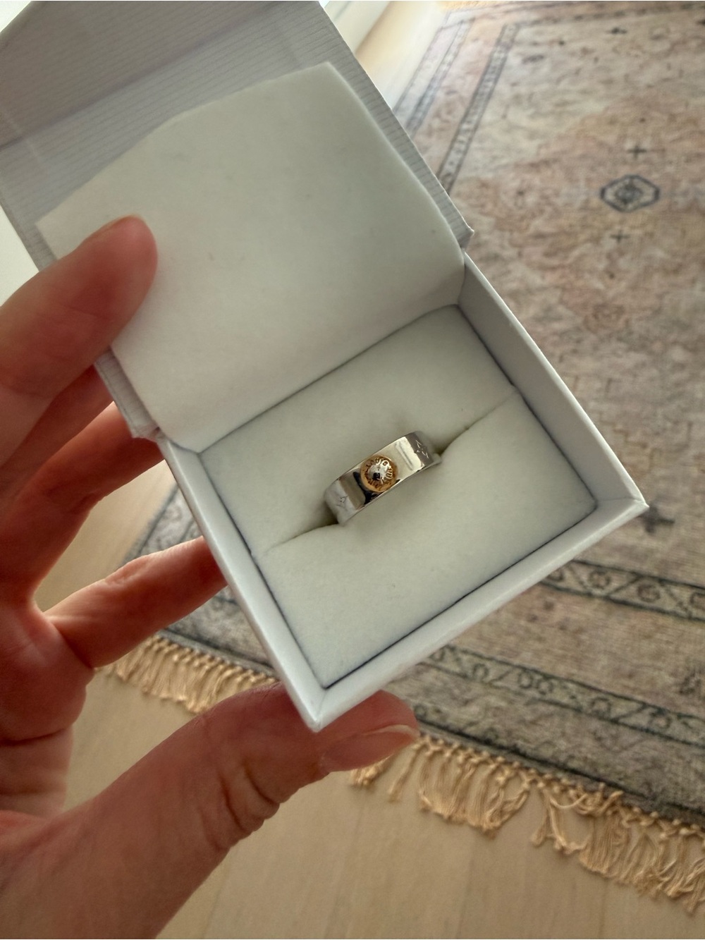 Louis Vuitton Nanogram Two Tone Ring